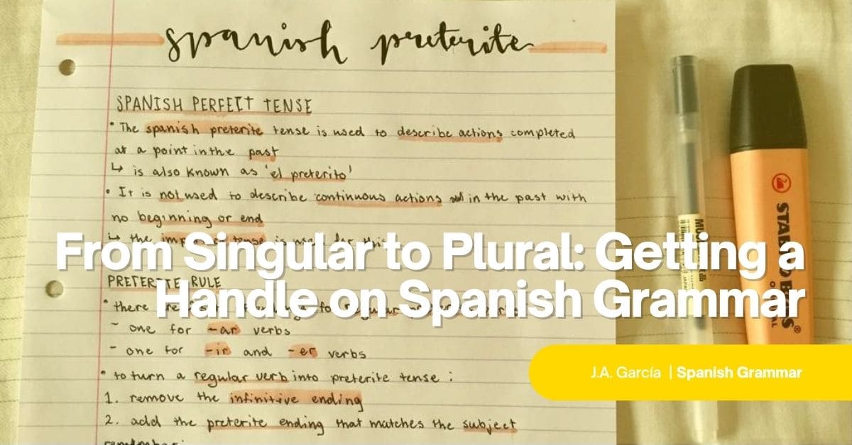 essay plural in spanish